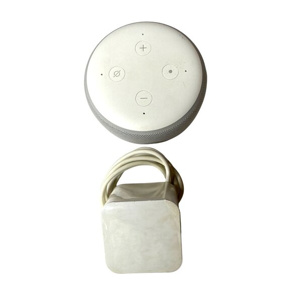 Echo Dot 3rd Gen Smart Speaker With Alexa & Power Adapter White - Picture 1 of 5